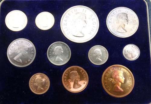 1956 South Africa Long Proof Set With Gold Mintage 350