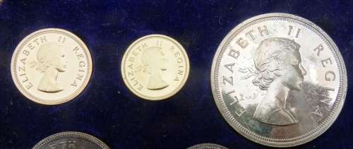 1956 South Africa Long Proof Set With Gold Mintage 350