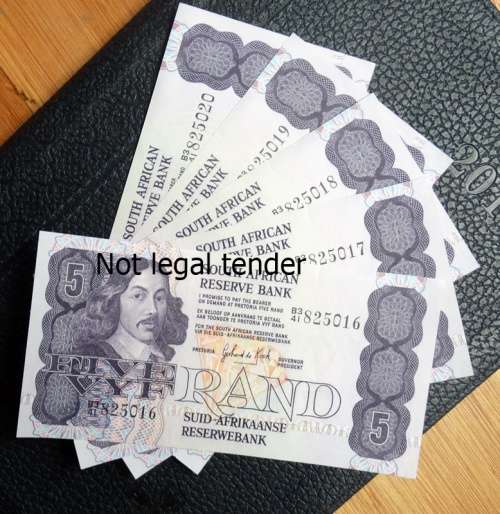 UNC GPC De Kock R5 in seq. B3/41 English over afrikaans