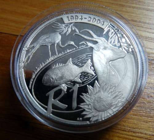 2004 Democracy Silver Proof R1. No Box or Coa. Coin encapsulated