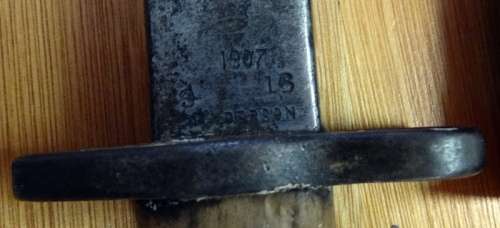 Rare Royal Airforce  1907 Type Bayonet. Stamped RAF
