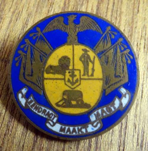 ZAR Coat of  Arm Chest Broach