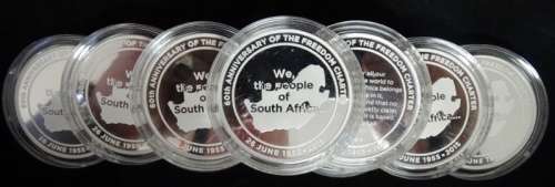 Silver 1 Ounce "We the people of South Africa" Proof encapsulated (10 Available )