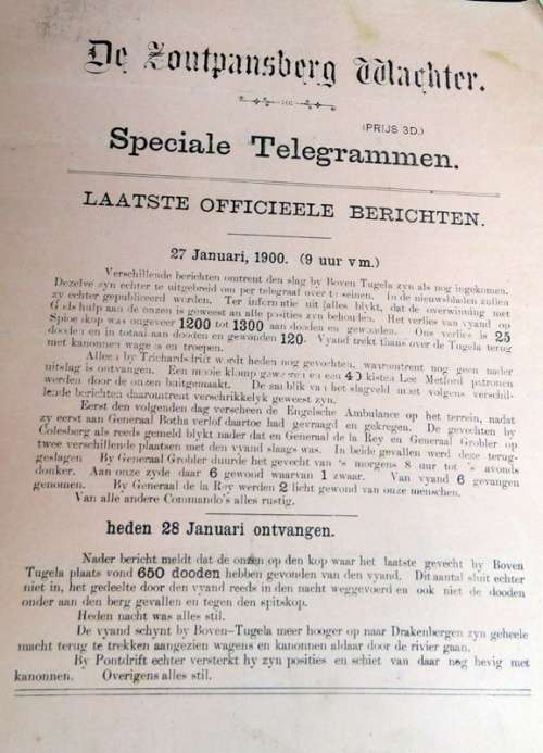 Original  Anglo Boer War Zoutpansberg  Wachter Telegram (2 available)