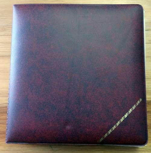 Maroon Colour Coin Album with 19 insert Various Sizes. No Coins