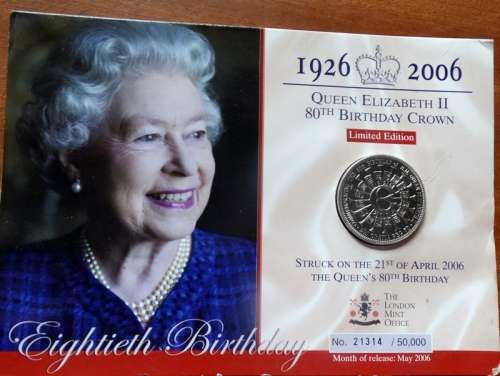 Queens 80th Birthday Crown Limited Edition