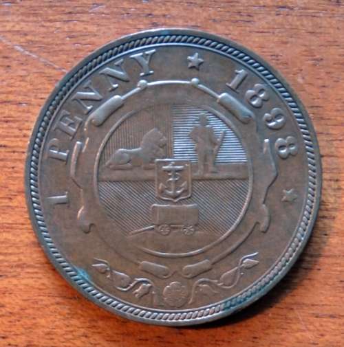 1898 A/Unc ZAR Penny