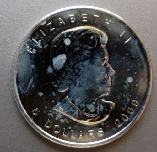 Unc Canada 2009 Full Ounce .999 Silver Round