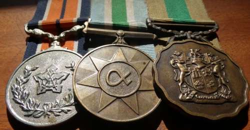 Mounted Trio of SADF Medals