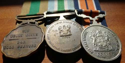 Mounted Trio of SADF Medals