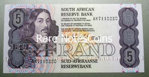 Five Rand Type 9 & 10 GPC De Kock 1984 1989 1990