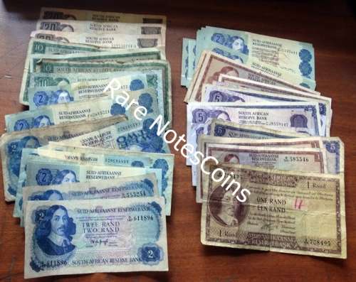 Various South African Denomination Notes For Resale R232 Face Value