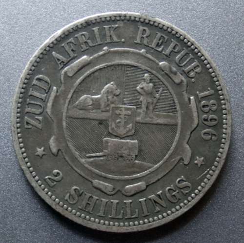 1896 ZAR Two Shilling