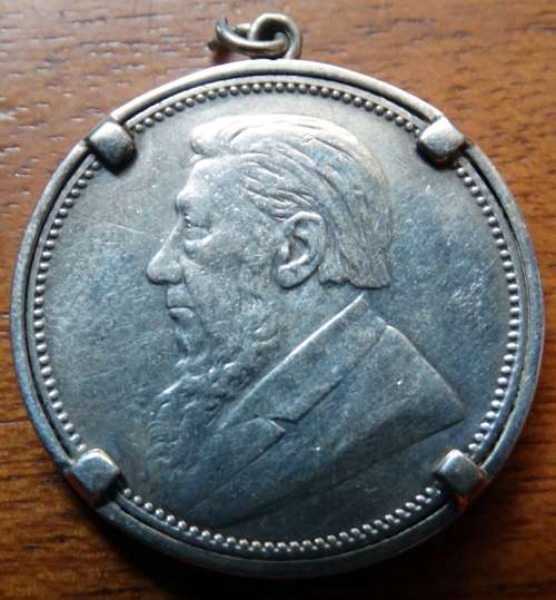 1897 ZAR Shilling in Silver Bezel