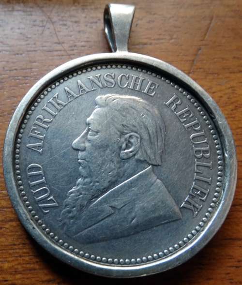 1894 ZAR Two and Half Shilling in Silver Bezel