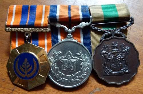 ## Trio of Bush War Medals Mounted  ## SADF