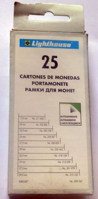32.5 mm Self Adhesive Coinholders Box of 25