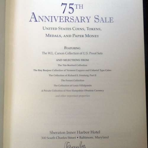75th Anniversary Sale by Stack's