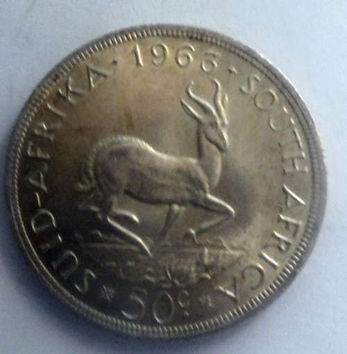 1963 South African Van Riebeeck 50 c