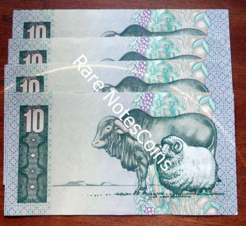 4 Seq C Stals Ten Rand Notes A/E CP5396897 - 960
