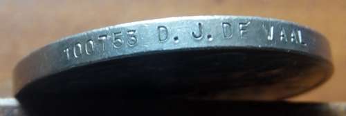 1939 - 45 WW2 Medal to PTE DJ De Waal