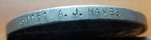 Defence Medal to HJ Hawes