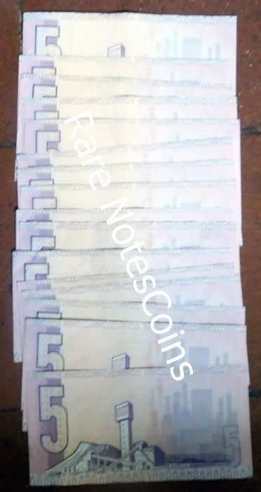 16 South African C Stals R5 Rand Notes Vf - Unc