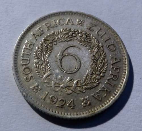 1924 South African Sixpence