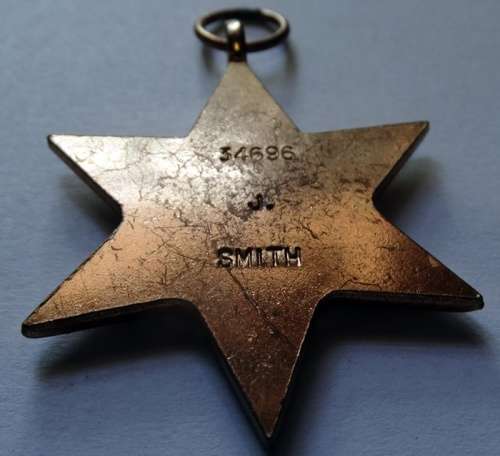 WW2  The Africa Star to J Smith