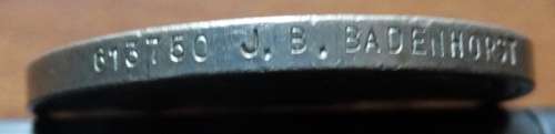 WW2  1939 - 1945 Medal to JB Badenhorst