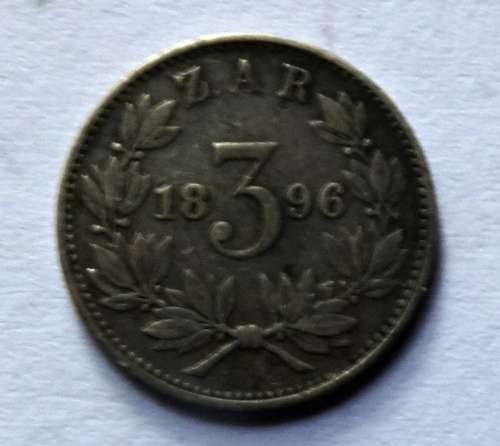 1896 ZAR Tickey Mintage 166 480