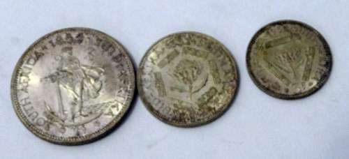 Unc 1952 South African Silver Trio