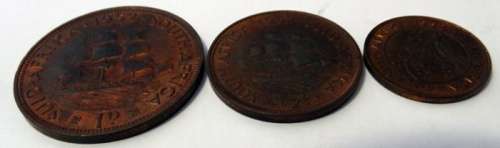 Unc 1952 South African Copper Trio