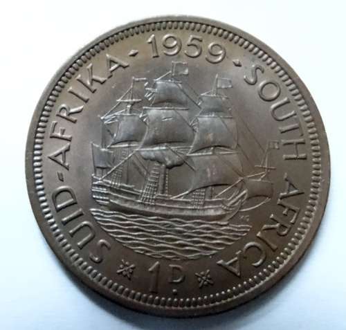 Unc 1959 South African Penny