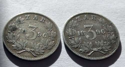 Two 1896 ZAR Tickeys
