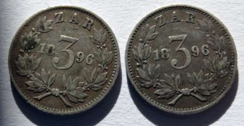 Two 1896 ZAR Tickeys
