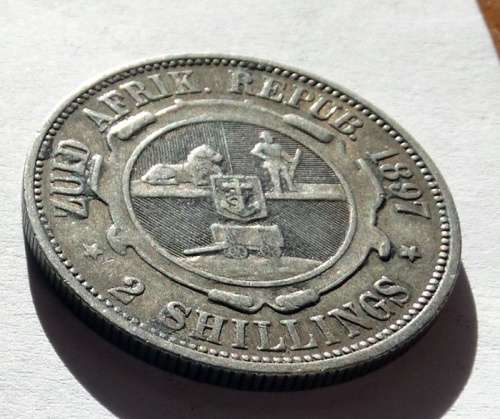 1897 Last Issue ZAR Two Shilling