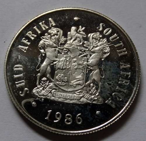1986 South African Silver R1 in SAM Box