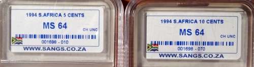 South African Graded 1994 MS64 set
