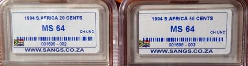 South African Graded 1994 MS64 set
