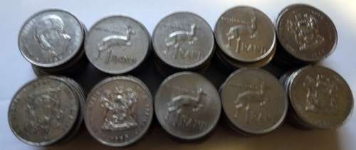 South African R1 Nickle Coins 100 available. One bid takes all