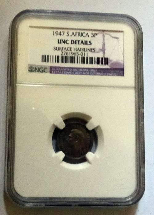 1947 South African Tickey Unc Details