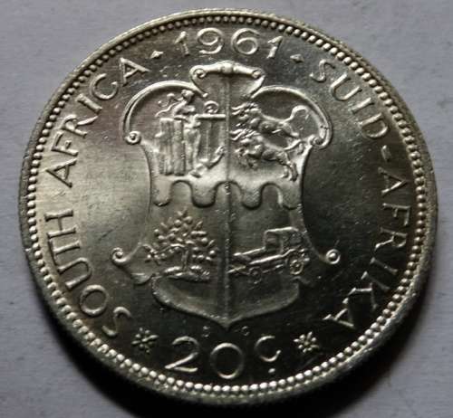 Unc 1961 South African Twenty Cent