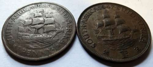 1923 & 1947 South African Pennies