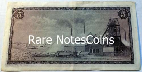 TW De Jongh Five Rand Note