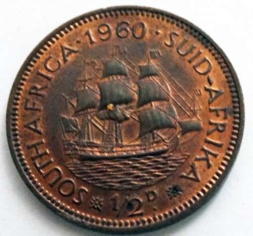 Unc 1960 South African RB Half Penny