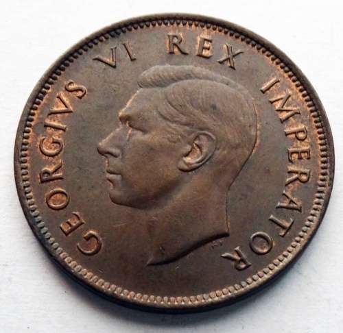Unc 1942 South African Half Penny