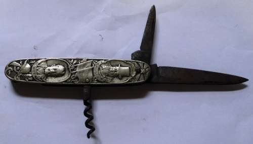 Paul Kruger Pocket Knife Blades warn Corkscrew Shortend