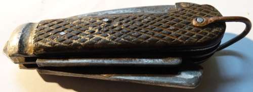 WW2 British Commonwealth Clasp Knife with Marlin Spike and Forked Blade