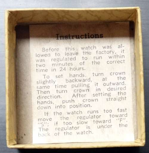 Original Working Zobo Westclox Watch with Box and Instructions